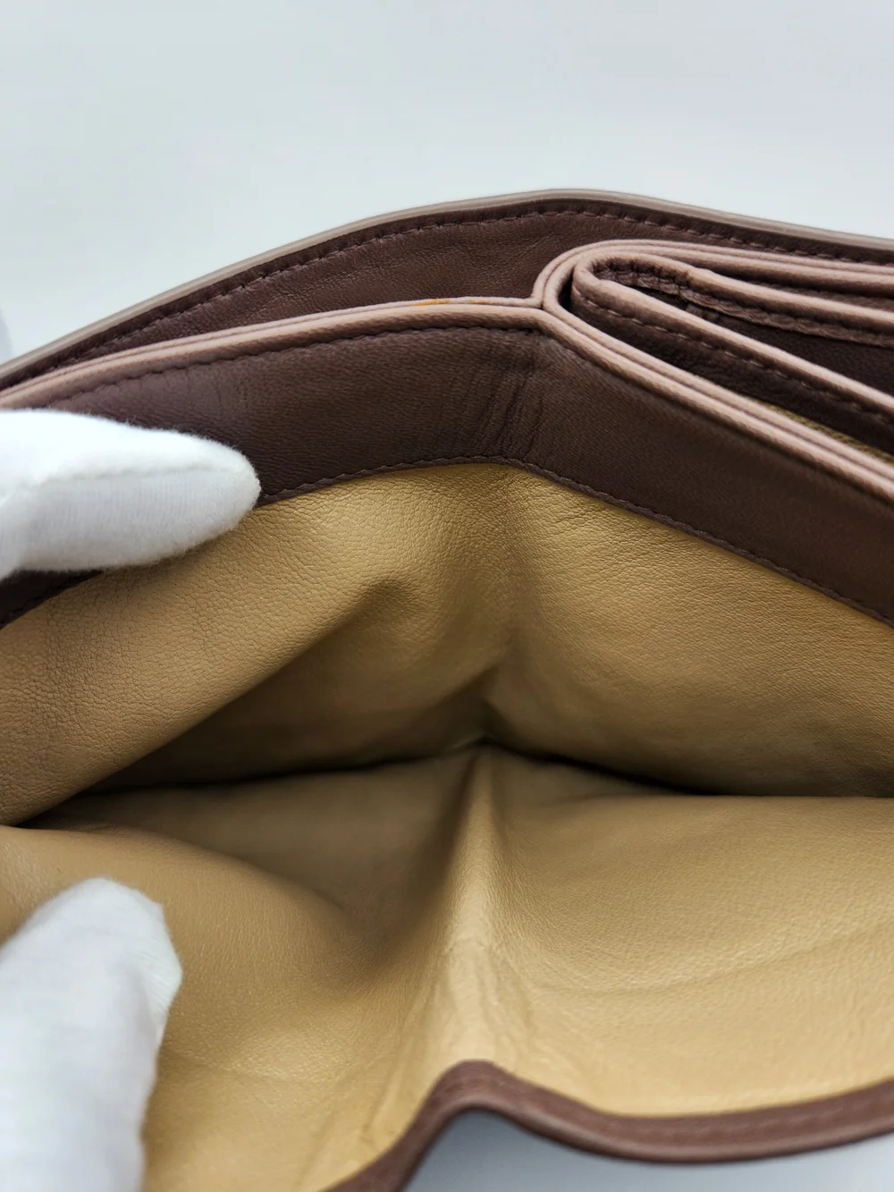 Bottega Veneta Intrecciato Taupe Leather Woven Card Wallet